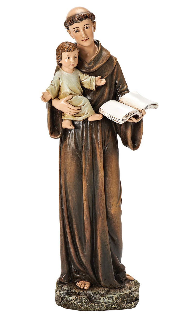 Joseph's Studio by Roman - St. Anthony Figure, for 10" Scale Renaissance Collection, 10" H, Resin and Stone, Religious Gift, Decoration, Collection, Durable, Long Lasting